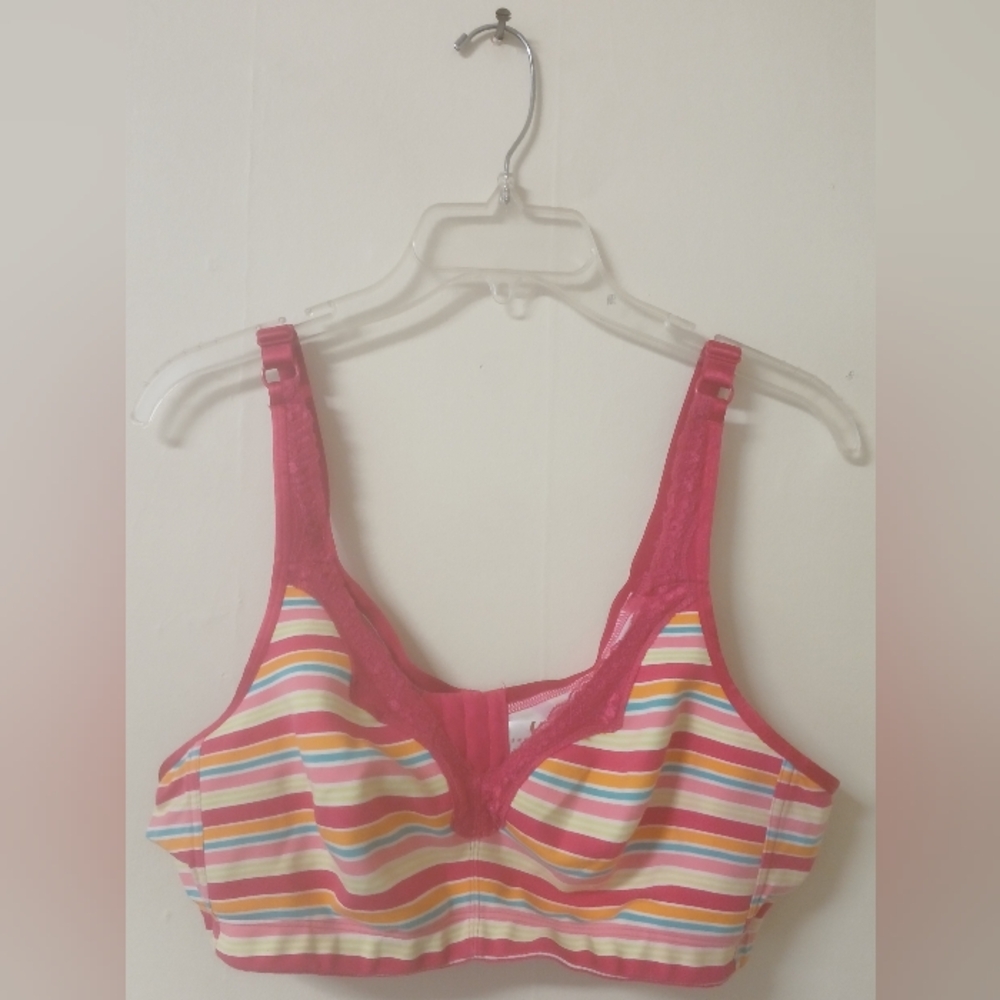 Serenada Colorful Striped Plus Size Women's Bra 44C